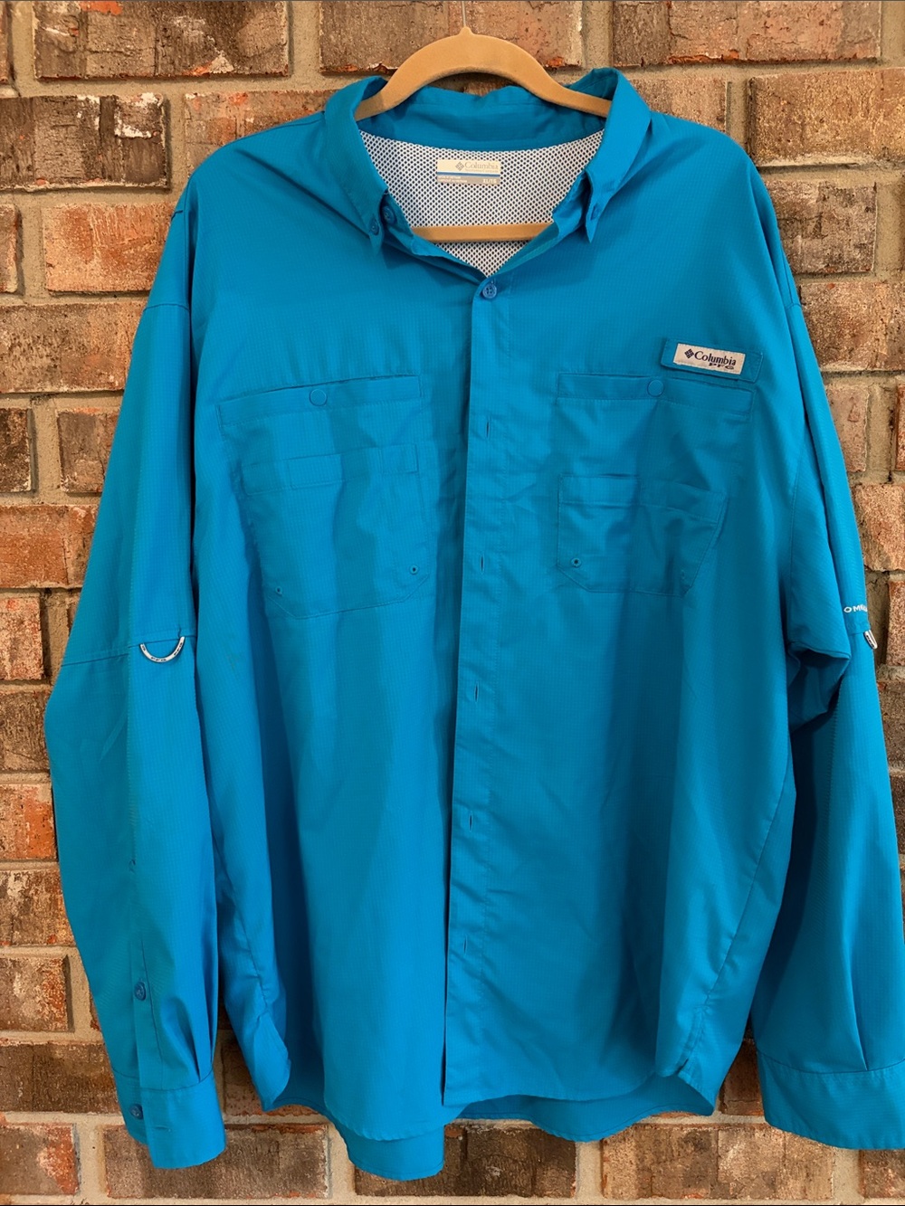 Columbia Teal Blue Men's Lightweight Venting Shirt